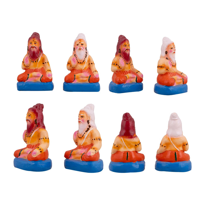 Tharka Vatham Clay Golu Bommai Set - 15 x 4 Inches | Giri Golu Doll/ Navaratri Golu Bomma/Gombe/Bommai - Clay Kolu Bommai