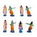 Tharka Vatham Clay Golu Bommai Set - 15 x 4 Inches | Giri Golu Doll/ Navaratri Golu Bomma/Gombe/Bommai - Clay Kolu Bommai