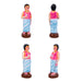 Tea Shop Clay Golu Bommai Set - 7 x 2.5 Inches | Giri Golu Doll/ Navaratri Golu Bomma/Gombe/Bommai - Clay Kolu Bommai