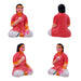Food Serving Dolls Clay Golu Bommai Set- 6 X 2 Inches | Giri Golu Doll/Navaratri Golu Bommai/Panthi Food/Gombe - Clay Kolu Bommai