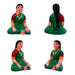 Food Serving Dolls Clay Golu Bommai Set- 6 X 2 Inches | Giri Golu Doll/Navaratri Golu Bommai/Panthi Food/Gombe - Clay Kolu Bommai