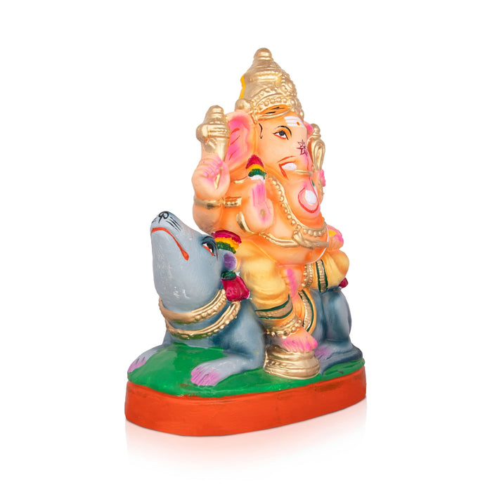 Vinayagar Clay Golu Bommai - 13 x 10 Inches | Giri Golu Doll/ Navaratri Golu Bomma/Gombe/Bommai