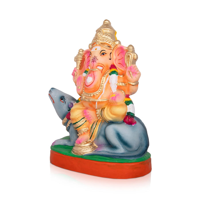 Vinayagar Clay Golu Bommai - 13 x 10 Inches | Giri Golu Doll/ Navaratri Golu Bomma/Gombe/Bommai