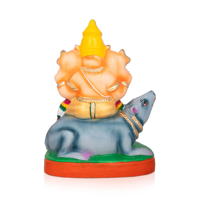 Vinayagar Clay Golu Bommai - 13 x 10 Inches | Giri Golu Doll/ Navaratri Golu Bomma/Gombe/Bommai