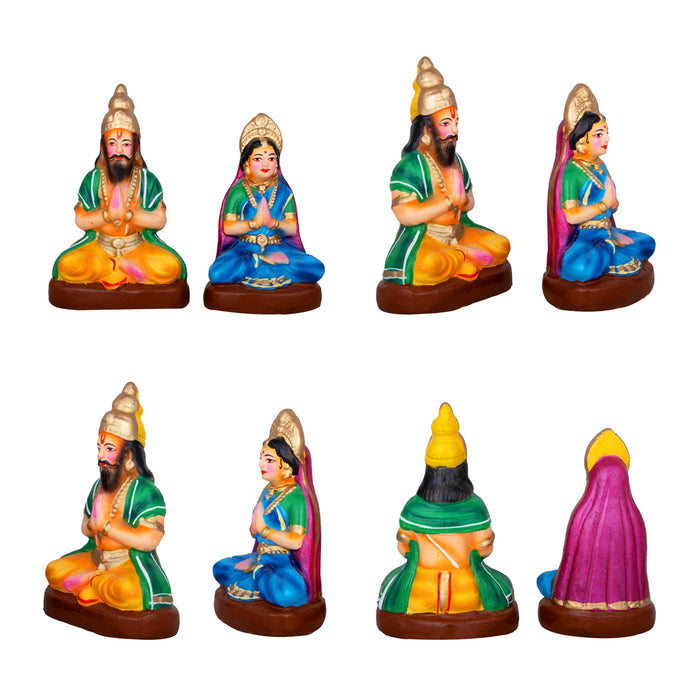 Putra Kameshti Yagam Clay Golu Bommai Set - 6 x 7 Inches | Giri Golu Doll/ Navaratri Golu Bomma/Gombe/Bommai