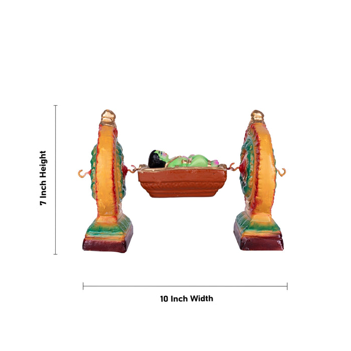 Ramar Jananam Clay Golu Bommai Set - 7 x 10 Inches | Giri Golu Doll/ Navaratri Golu Bomma/Gombe/Bommai