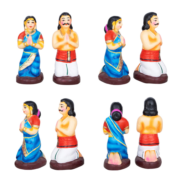 Vasthu Lakshmi Clay Golu Bommai Set - 11 x 5 Inches | Giri Golu Doll/ Navaratri Golu Bomma/Gombe/Bommai