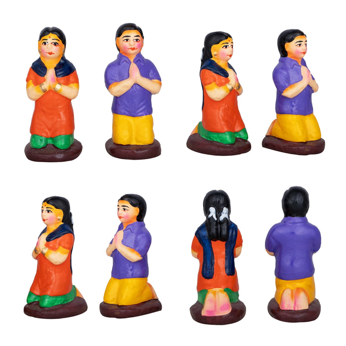 Vasthu Lakshmi Clay Golu Bommai Set - 11 x 5 Inches | Giri Golu Doll/ Navaratri Golu Bomma/Gombe/Bommai