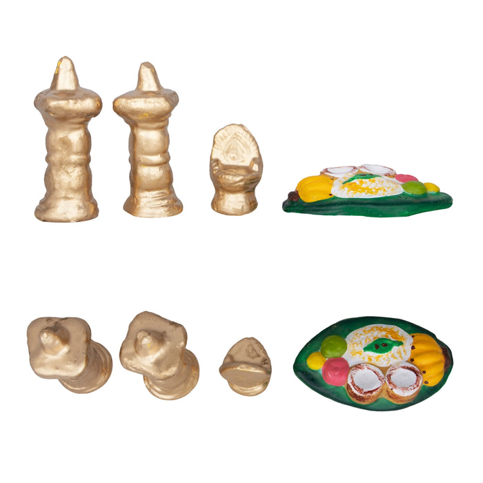 Vasthu Lakshmi Clay Golu Bommai Set - 11 x 5 Inches | Giri Golu Doll/ Navaratri Golu Bomma/Gombe/Bommai