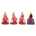 Nava Durga Idol Clay Golu Bommai Set - 5.5 X 3.5 Inches | Giri Golu Doll/ Navaratri Golu Bomma/ Gombe/ Bommai - Clay Kolu Bommai