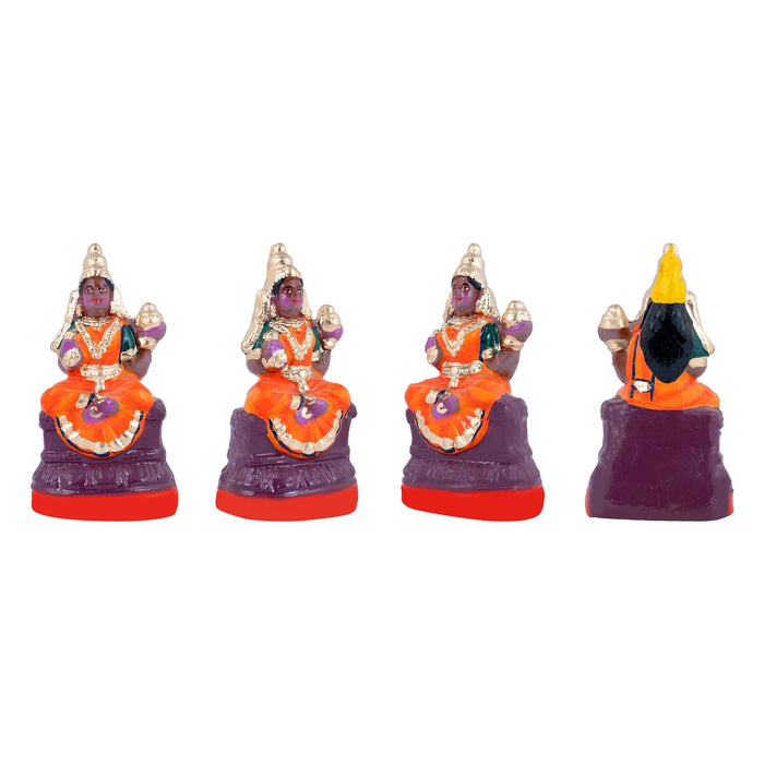 Nava Durga Idol Clay Golu Bommai Set - 5.5 X 3.5 Inches | Giri Golu Doll/ Navaratri Golu Bomma/ Gombe/ Bommai - Clay Kolu Bommai