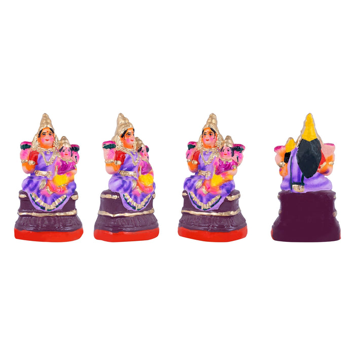 Nava Durga Idol Clay Golu Bommai Set - 5.5 X 3.5 Inches | Giri Golu Doll/ Navaratri Golu Bomma/ Gombe/ Bommai - Clay Kolu Bommai