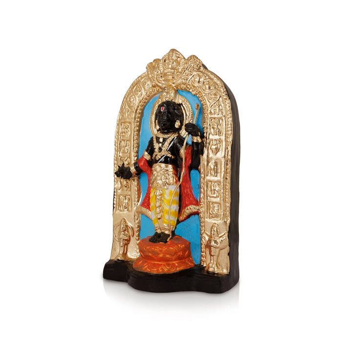 Ayodhya Rama Idol Clay Golu Bommai - 10.5 X 6 Inches | Giri Golu Doll/ Navaratri Golu Bomma/ Gombe/ Bommai - Clay Kolu Bommai