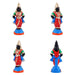 Vitthal Rukmini Murti Clay Golu Bommai Pair - 8 X 3 Inches | Giri Golu Doll/ Navaratri Golu Bommai/ Gombe - Clay Kolu Bommai