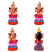Lakshmi Saraswati Durga Clay Golu Bommai Set - 9 X 4.75 Inches | Giri Golu Doll/ Navaratri Golu Bommai/ Gombe - Clay Kolu Bommai