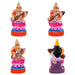 Lakshmi Saraswati Durga Clay Golu Bommai Set - 9 X 4.75 Inches | Giri Golu Doll/ Navaratri Golu Bommai/ Gombe - Clay Kolu Bommai