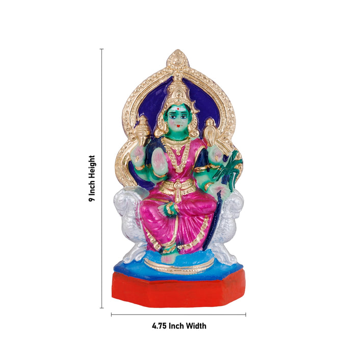 Lakshmi Saraswati Durga Clay Golu Bommai Set - 9 X 4.75 Inches | Giri Golu Doll/ Navaratri Golu Bommai/ Gombe - Clay Kolu Bommai