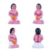 Marriage Clay Golu Bommai Set - 4.5 X 1.5 Inches | Giri Golu Doll/ Navaratri Golu Bomma/ Gombe/ Bommai - Clay Kolu Bommai
