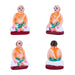 Marriage Clay Golu Bommai Set - 4.5 X 1.5 Inches | Giri Golu Doll/ Navaratri Golu Bomma/ Gombe/ Bommai - Clay Kolu Bommai