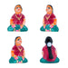 Marriage Clay Golu Bommai Set - 4.5 X 1.5 Inches | Giri Golu Doll/ Navaratri Golu Bomma/ Gombe/ Bommai - Clay Kolu Bommai