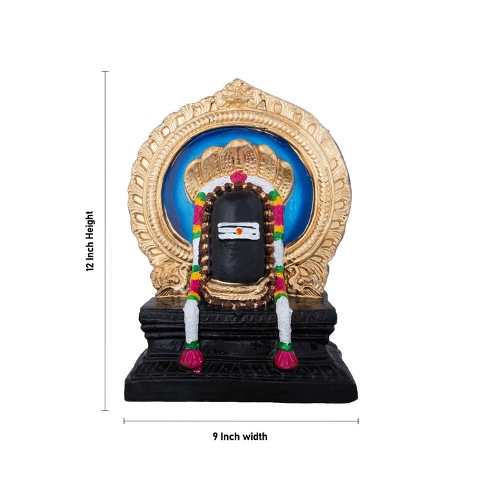Shivan Nandi Clay Golu Bommai Pair - 12 x 9 Inches | Giri Golu Doll/ Navaratri Golu Bomma/ Gombe