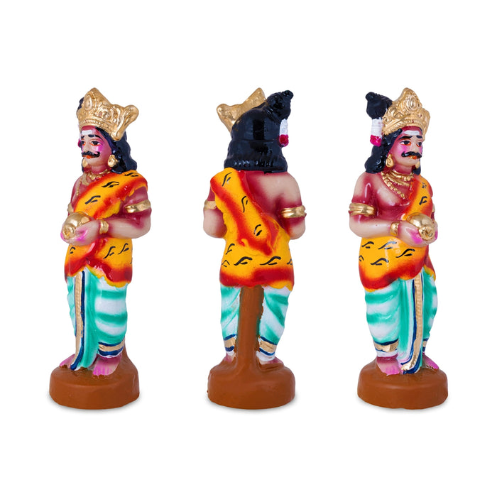 Valli Thirumanam Clay Golu Bommai - 11 x 5 Inches | Giri Golu Doll/ Navaratri Golu Bomma/ Gombe/ Bommai