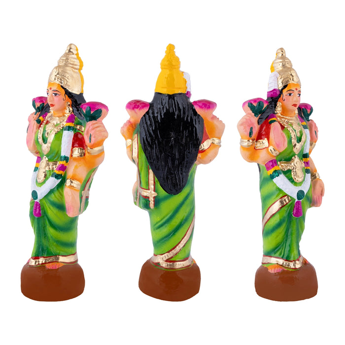 Deivanai Thirumanam Clay Golu Bommai - 12 x 5.5 Inches | Giri Golu Doll/ Navaratri Kolu Bommalu/ Dasara Doll