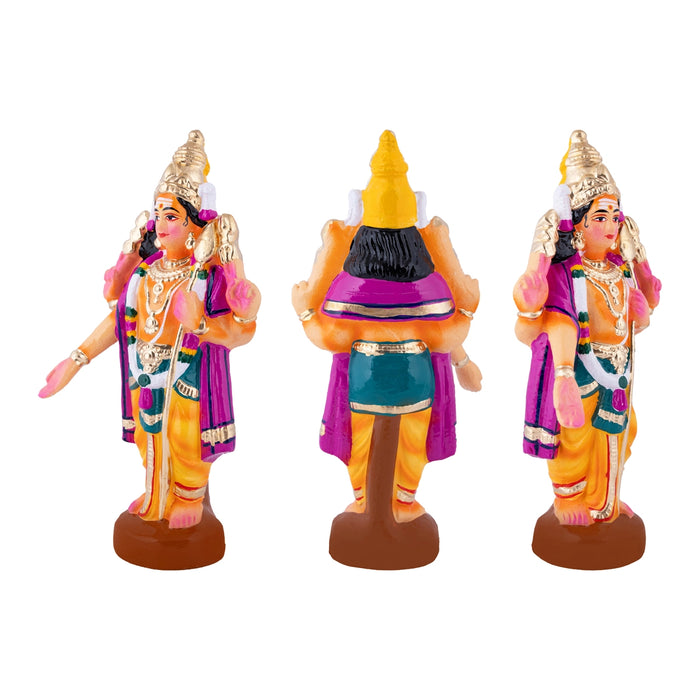 Deivanai Thirumanam Clay Golu Bommai - 12 x 5.5 Inches | Giri Golu Doll/ Navaratri Kolu Bommalu/ Dasara Doll