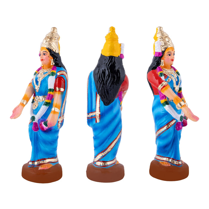 Deivanai Thirumanam Clay Golu Bommai - 12 x 5.5 Inches | Giri Golu Doll/ Navaratri Kolu Bommalu/ Dasara Doll