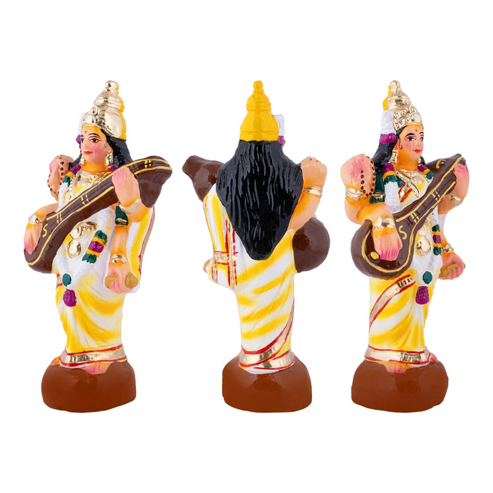 Deivanai Thirumanam Clay Golu Bommai - 12 x 5.5 Inches | Giri Golu Doll/ Navaratri Kolu Bommalu/ Dasara Doll
