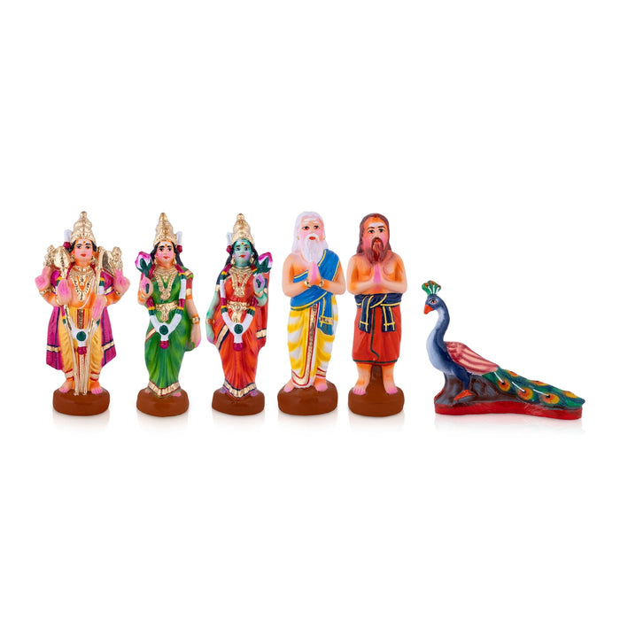Pazhamudhir Cholai Clay Golu Bommai - 10 x 5 Inches | Giri Golu Doll/ Navaratri Golu Bomma/Gombe/Bommai