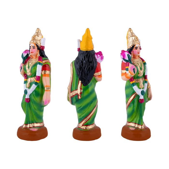 Pazhamudhir Cholai Clay Golu Bommai - 10 x 5 Inches | Giri Golu Doll/ Navaratri Golu Bomma/Gombe/Bommai