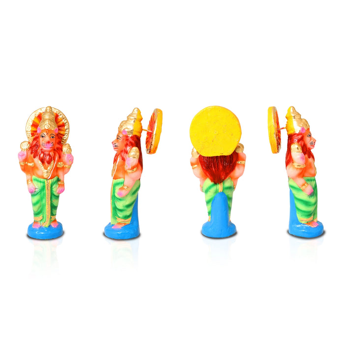 Prahlada Pattabhishekam Clay Golu Bommai Set - 8 x 10 Inches | Giri Golu Doll/ Navaratri Golu Bomma/Gombe/Bommai - Clay Kolu Bommai
