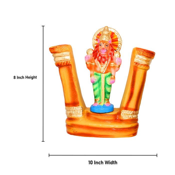 Prahlada Pattabhishekam Clay Golu Bommai Set - 8 x 10 Inches | Giri Golu Doll/ Navaratri Golu Bomma/Gombe/Bommai - Clay Kolu Bommai