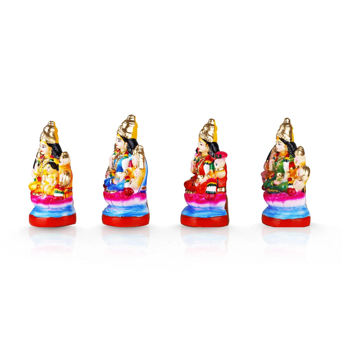 Ashtalakshmi Clay Golu Bommai Set - 8 x 7 Inches | Giri Golu Doll/ Navaratri Golu Bomma/Gombe/Bommai - Clay Kolu Bommai