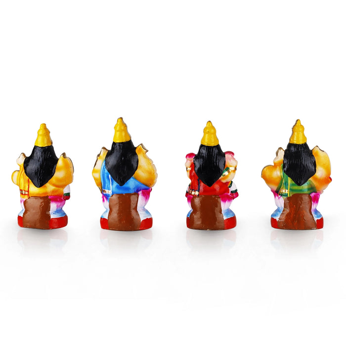 Ashtalakshmi Clay Golu Bommai Set - 8 x 7 Inches | Giri Golu Doll/ Navaratri Golu Bomma/Gombe/Bommai - Clay Kolu Bommai