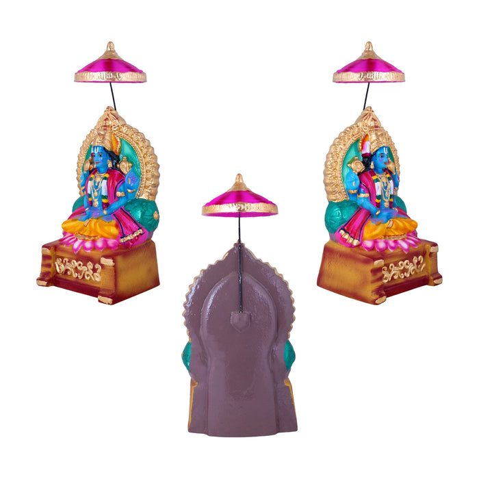 Badri Narayanan Clay Golu Bommai Set - 11 x 6 Inches | Giri Golu Doll/ Navaratri Kolu Bomma/ Gombe/ Dasara Doll