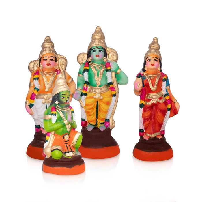 Ramar Clay Golu Bommai - 6 x 3 Inches | Giri Golu Doll/ Navaratri Golu Bomma/Gombe/Bommai