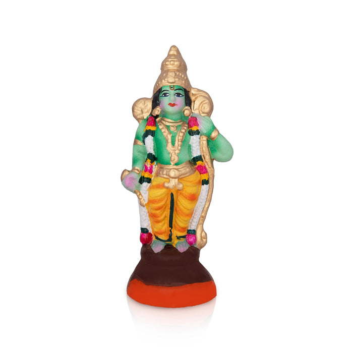 Ramar Clay Golu Bommai - 6 x 3 Inches | Giri Golu Doll/ Navaratri Golu Bomma/Gombe/Bommai