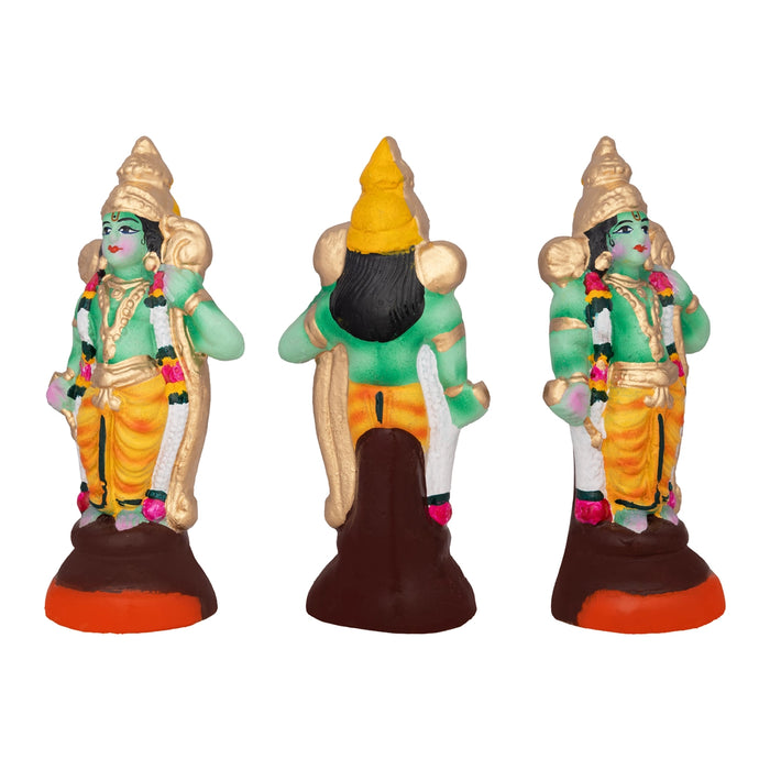 Ramar Clay Golu Bommai - 6 x 3 Inches | Giri Golu Doll/ Navaratri Golu Bomma/Gombe/Bommai
