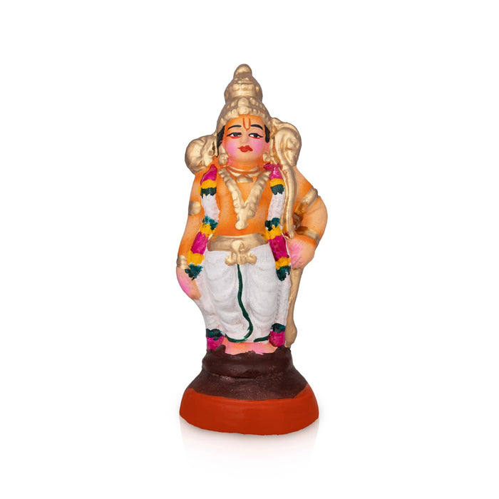 Ramar Clay Golu Bommai - 6 x 3 Inches | Giri Golu Doll/ Navaratri Golu Bomma/Gombe/Bommai