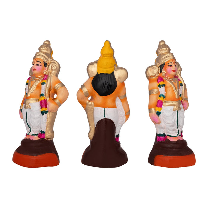 Ramar Clay Golu Bommai - 6 x 3 Inches | Giri Golu Doll/ Navaratri Golu Bomma/Gombe/Bommai