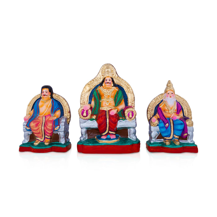 Ravana Darbar Clay Golu bommai Set - 10 x 6 Inches | Giri Golu Doll/ Navaratri Golu Bommai/ Gombe