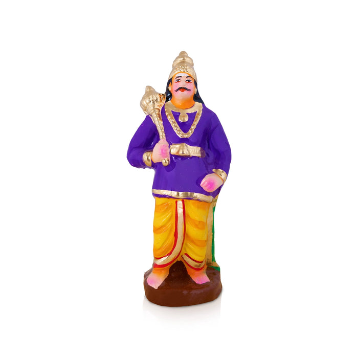 Ravana Darbar Clay Golu bommai Set - 10 x 6 Inches | Giri Golu Doll/ Navaratri Golu Bommai/ Gombe