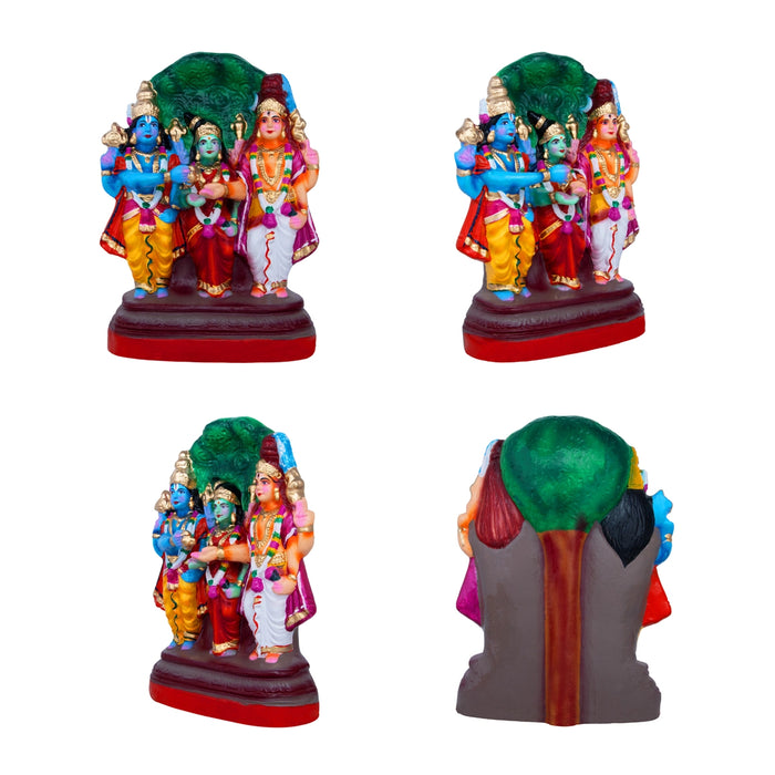 Meenakshi Kalyanam Clay Golu Bommai Set - 12 x 8.5 Inches | Giri Golu Doll/ Navaratri Golu Bomma/Gombe/Bommai