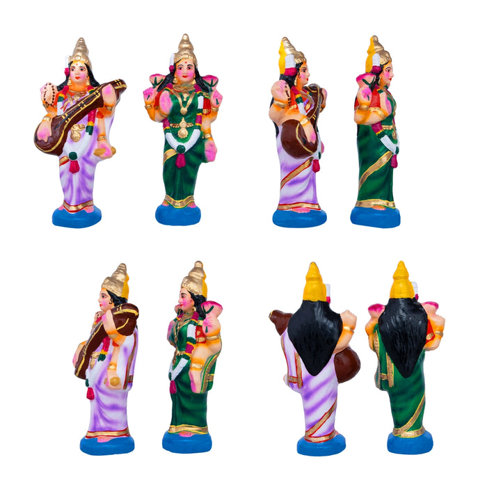 Meenakshi Kalyanam Clay Golu Bommai Set - 12 x 8.5 Inches | Giri Golu Doll/ Navaratri Golu Bomma/Gombe/Bommai