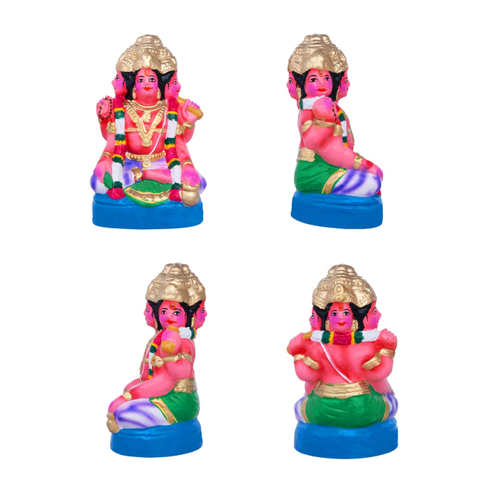 Meenakshi Kalyanam Clay Golu Bommai Set - 12 x 8.5 Inches | Giri Golu Doll/ Navaratri Golu Bomma/Gombe/Bommai