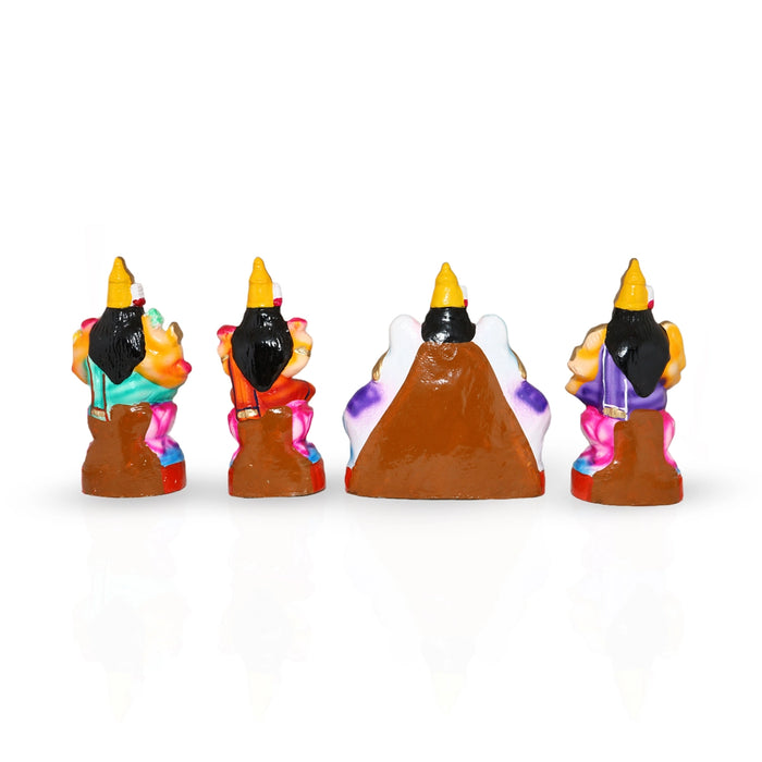 Ashta Lakshmi Clay Golu Bommai Set - 9 x 8 Inches | Giri Golu Doll/ Navaratri Golu Bomma/ Gombe/ Bommai