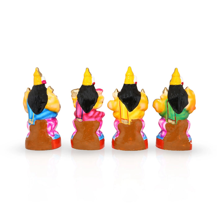 Ashta Lakshmi Clay Golu Bommai Set - 9 x 8 Inches | Giri Golu Doll/ Navaratri Golu Bomma/ Gombe/ Bommai