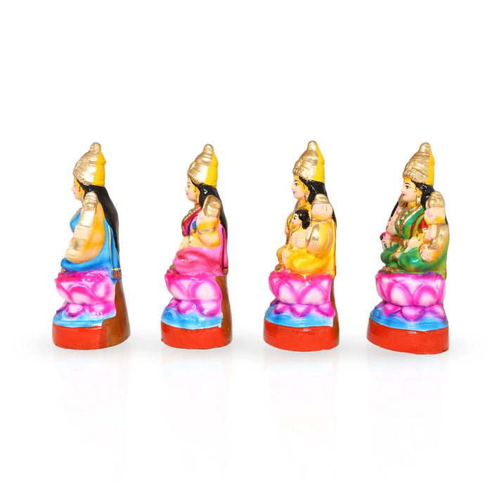 Ashta Lakshmi Clay Golu Bommai Set - 9 x 8 Inches | Giri Golu Doll/ Navaratri Golu Bomma/ Gombe/ Bommai